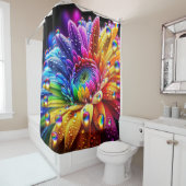 Rainbow-Blume Duschvorhang (Beispiel)