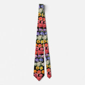 Rainbow Blume Floral Neck Tie Krawatte (Vorderseite)