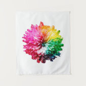 Rainbow-Blume-Fotografie Wall Tapestry Wandteppich (Vorderseite)