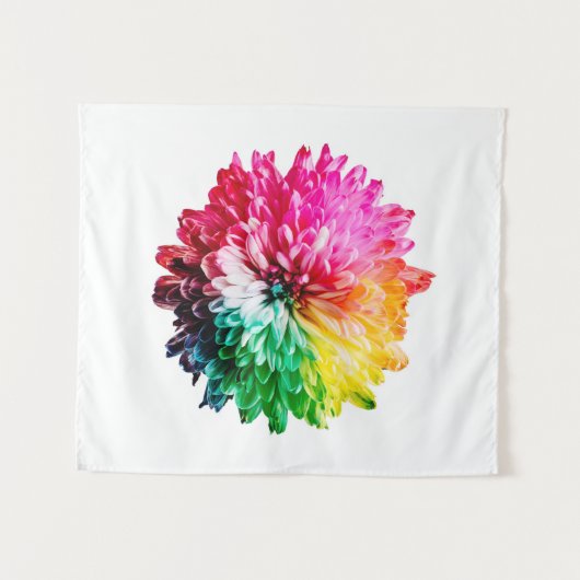Rainbow-Blume-Fotografie Wall Tapestry Wandteppich (Vorderseite (Horizontal))