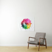 Rainbow-Blume-Fotografie Wall Tapestry Wandteppich (Beispiel (Horizontal))