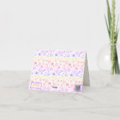 Rainbow Blume Fun Inspirivity Floral Custom Karte (Rückseite)