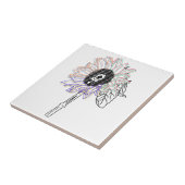 Rainbow Blume Funky Art Fliese (Seite)