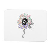Rainbow Blume Funky Art Magnet (Horizontal)