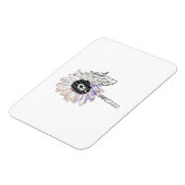 Rainbow Blume Funky Art Magnet (Linke Seite)