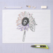Rainbow Blume Funky Art Seidenpapier (Handwerk)