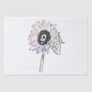Rainbow Blume Funky Art Seidenpapier