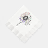 Rainbow Blume Funky Art Serviette (Ecke)