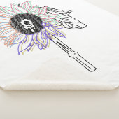 Rainbow Blume Funky Art Sherpadecke (3/4)