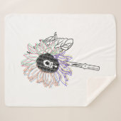 Rainbow Blume Funky Art Sherpadecke (Vorderseite (Horizontal))