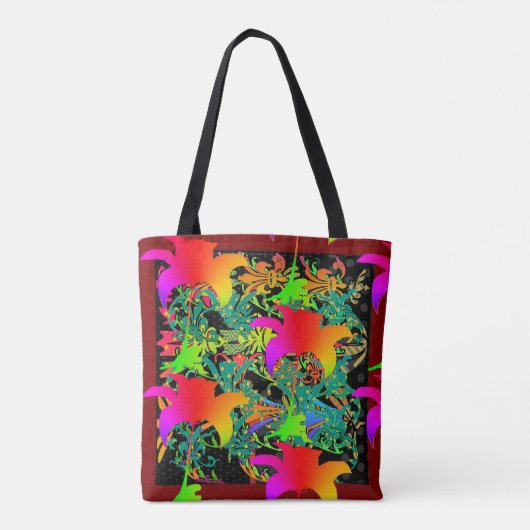 Rainbow Blume Galore Tote Bag Tasche (Rückseite)