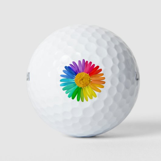 Rainbow Blume Golf Ball (Vorderseite)