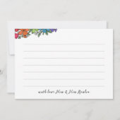 Rainbow Blume Hochzeit Foto Collage Danke (Rückseite)