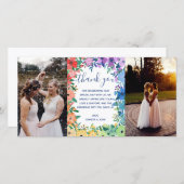 Rainbow Blume Hochzeit Fotos Danke (Vorne/Hinten)