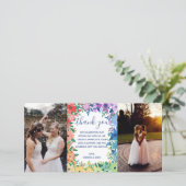 Rainbow Blume Hochzeit Fotos Danke (Stehend Vorderseite)