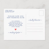 Rainbow-Blume Hochzeit verschoben Ankündigungspostkarte (Rückseite)