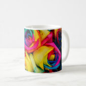Rainbow-Blume Kaffeetasse (VorderseiteRechts)