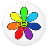 Rainbow-Blume-Keramik Keramikknauf (Vorderseite)
