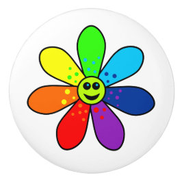 Rainbow-Blume-Keramik Keramikknauf