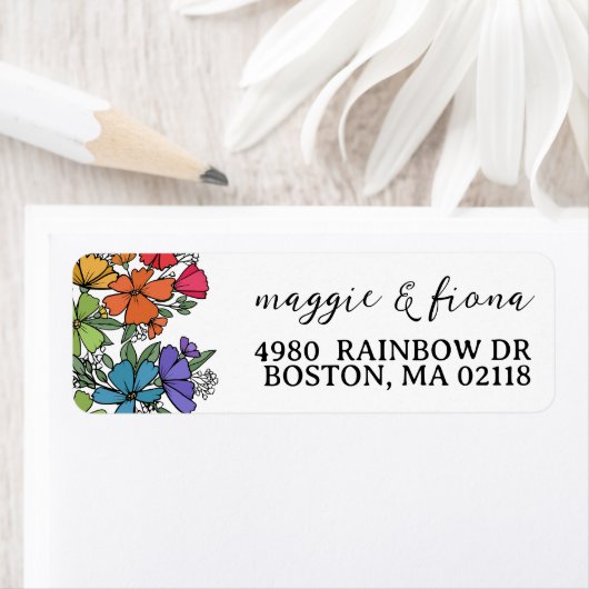 Rainbow-Blume LGBT-Hochzeit (Insitu)