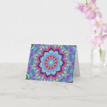 Rainbow Blume Mandala Faltkarte