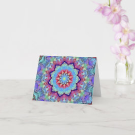 Rainbow Blume Mandala Faltkarte Karte