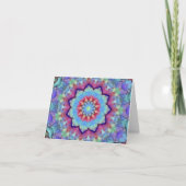 Rainbow Blume Mandala Faltkarte Karte (Vorderseite)