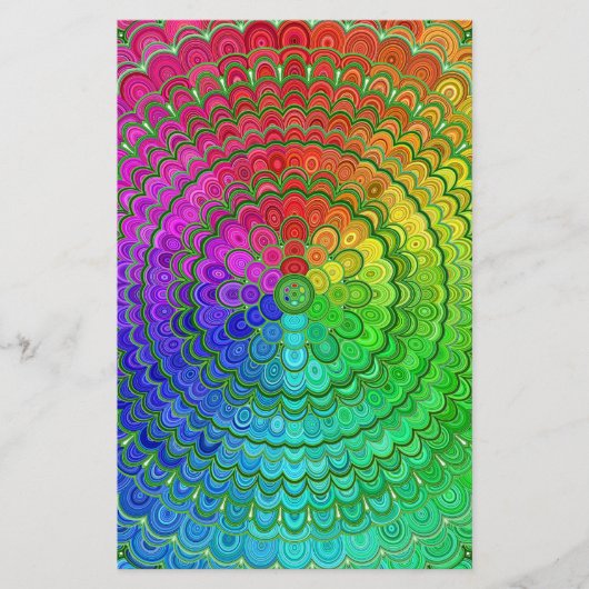 Rainbow Blume Mandala Flyer (Vorne)