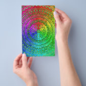 Rainbow Blume Mandala Flyer (Handgriff)