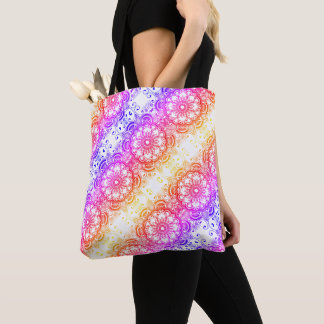 Rainbow Blume Mandala Muster 3 Tasche