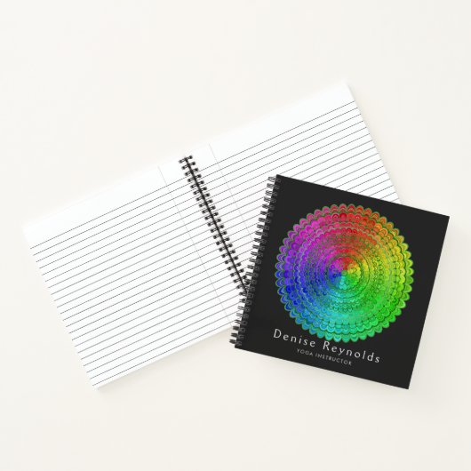 Rainbow Blume Mandala Notizblock (Innenseite)