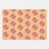 Rainbow Blume Mandala Pattern Trio Geschenkpapier Set (Vorderseite 2)