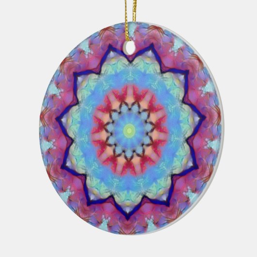Rainbow Blume Mandala Runde Ornamente (Links)