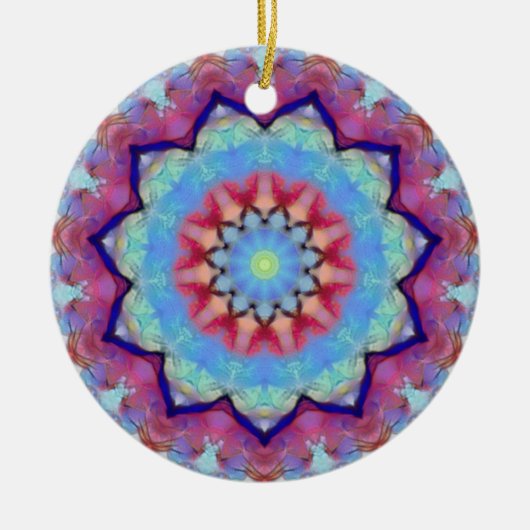 Rainbow Blume Mandala Runde Ornamente (Vorne)
