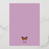 Rainbow-Blume - Modernes Collage Folieneinladung (Rückseite)