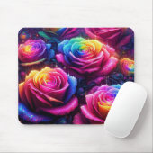 Rainbow-Blume Mousepad (Mit Mouse)