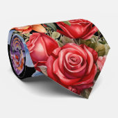 Rainbow Blume Neck Tie Krawatte (Gerollt)