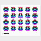 Rainbow Blume Peace Sign Sticker (Blatt)