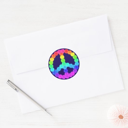 Rainbow Blume Peace Sign Sticker (Umschlag)