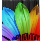 Rainbow Blume Petals Duschvorhang (Vorderseite)