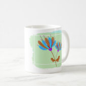 Rainbow Blume Pinselstriche Geometrie Kaffeetasse (VorderseiteRechts)