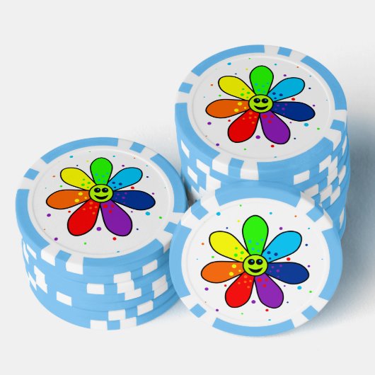 Rainbow Blume Poker Chips (Stapel)