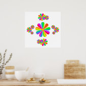Rainbow-Blume Poster (Küche)