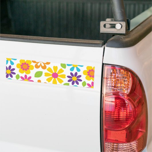 Rainbow Blume Power Hippie Retro Teens Geschenke Autoaufkleber (Auf Lkw)
