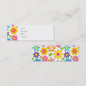 Rainbow Blume Power Hippie Retro Teens Geschenke Mini Visitenkarte (Vorne/Hinten)