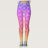 Rainbow Blume Power Leggings (Vorderseite)