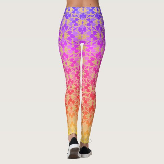 Rainbow Blume Power Leggings (Rückseite)