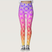 Rainbow Blume Power Leggings (Vorderseite)