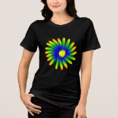 Rainbow Blume Power Tri-Blend Shirt (Vorderseite)