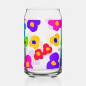 Rainbow Blume Pride Liebe hinzufügen Namenstext lq Dosenglas (Links)